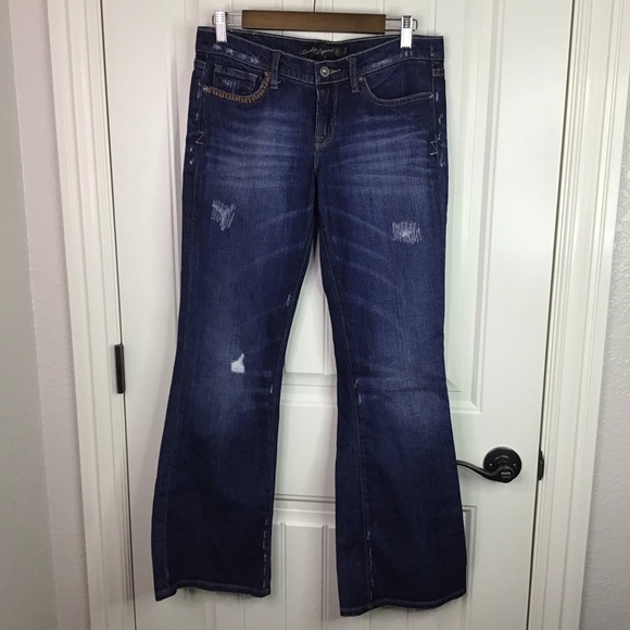 Lucky Brand Legend Jeans Zoe Mid-Rise Bootleg Embroidered Jeans Size 8. - Picture 2 of 13